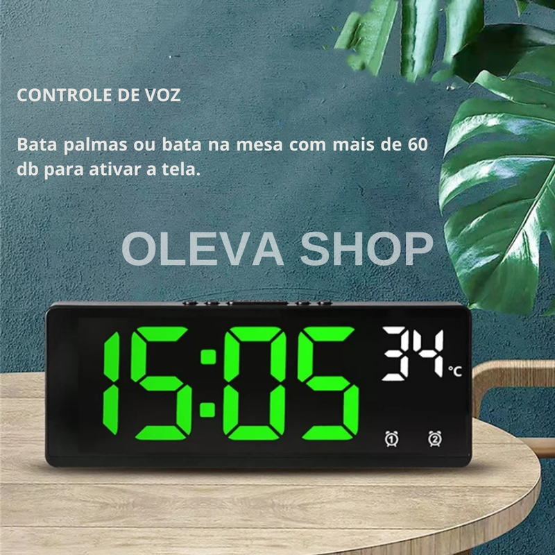 Relógio Digital Com Comando de Voz