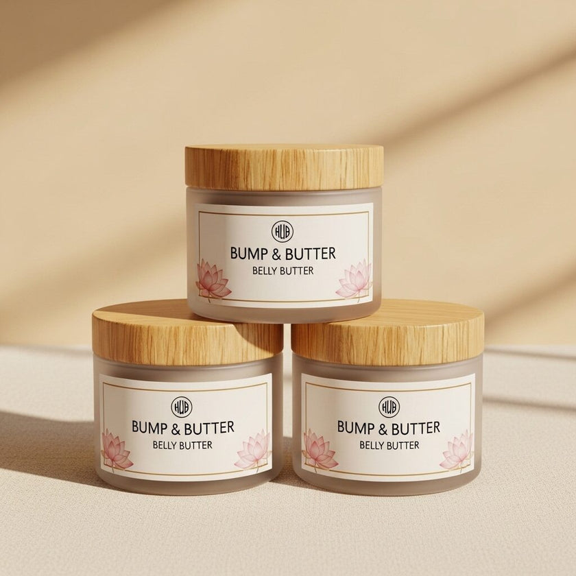 Three jars of Bump & Butter